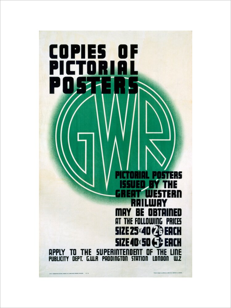 ‘Copies of Pictorial Posters’, GWR poster, 19231947 Science