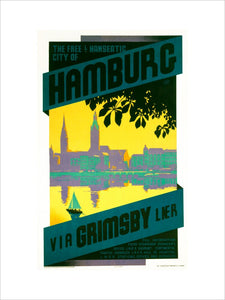 'Hamburg via Grimsby', LNER poster, c 1930s