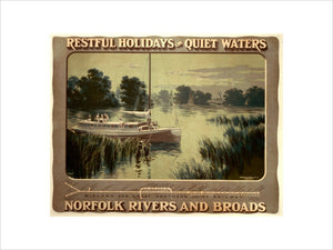 ‘Restful Holidays on Quiet Waters’, M & GNR poster, 1914.