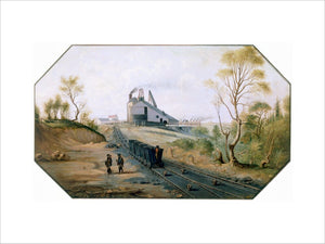 Colliery and wagonway, Northumberland and Durham coalfield, c 1845.