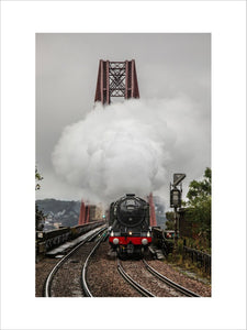 Flying Scotsman crossing the Forth Bridge on 8th October 2023.