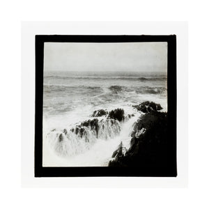 A magic lantern slide of a seascape by Birt Acres, c. 1893.
