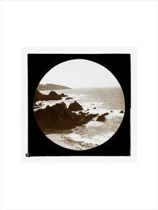 A magic lantern slide of a seascape by Birt Acres, c. 1893.