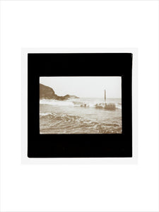 A magic lantern slide of Hele Bay, North Devon by Birt Acres, c. 1893.
