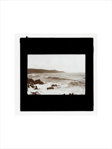 A magic lantern slide entitled 'Mortehoe, North Devon', by Birt Acres, 1893.