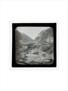 A magic lantern slide of Lynmouth by Birt Acres, c. 1893.
