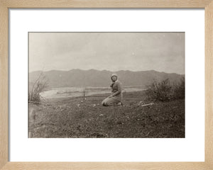 H. I. H. The Grand Duchess Olga Alexandrovna kneeling by the river Bzib.
