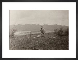 H. I. H. The Grand Duchess Olga Alexandrovna kneeling by the river Bzib.