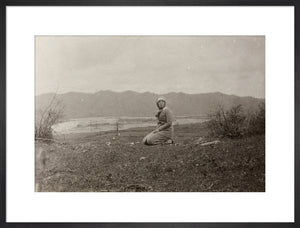 H. I. H. The Grand Duchess Olga Alexandrovna kneeling by the river Bzib.