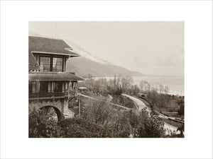 Black and white photograph entitled 'Gagri, View from Our Windows'