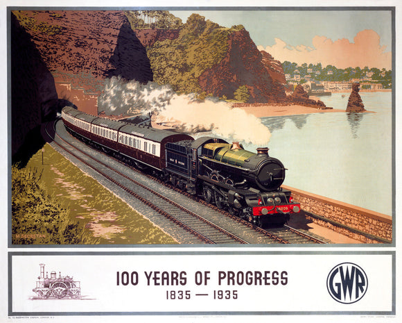 '100 Years of Progress, 1835-1935', GWR poster, 1935.