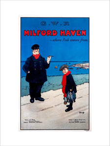 'Milford Haven - Where Fish Comes From', GWR poster, c 1925.