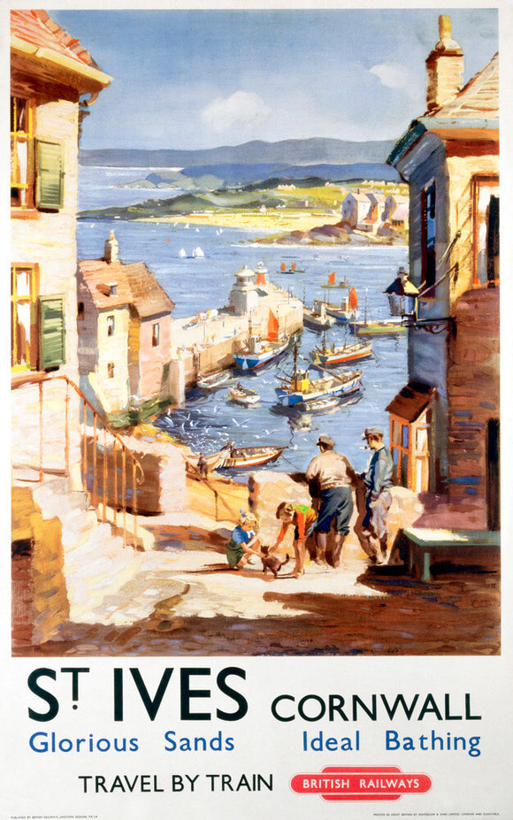 'St Ives', BR poster, c 1955.