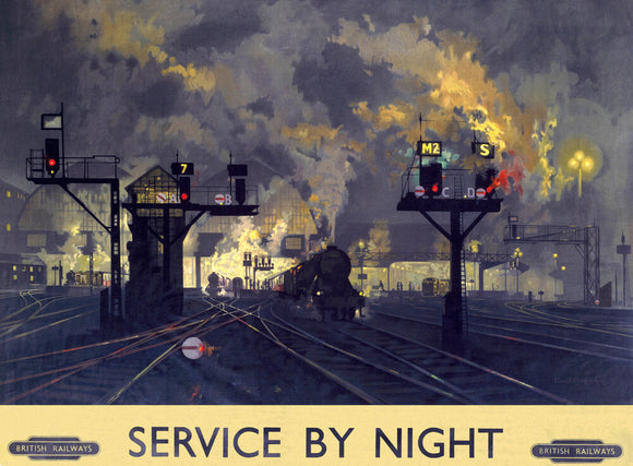 'Service by Night', BR poster, 1955.