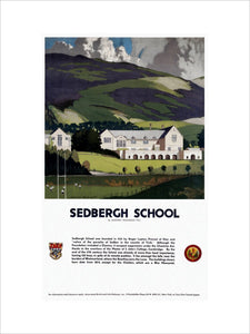 'Sedburgh School, Yorkshire', LMS poster, 1923-1947.