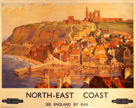 Whitby, BR poster, c 1950s. 'North-East Coast