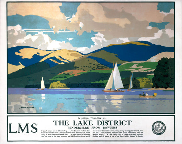 'The Lake District - Windermere from Bownes