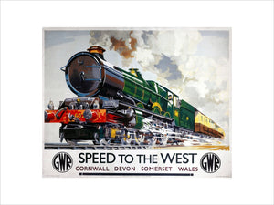 'Speed to the West', GWR poster, 1939.