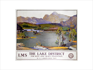'The Lake District - for rest and quiet imaginings'. LMS poster, 1923-1947.