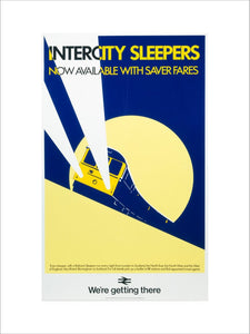 'Intercity Sleepers - Now Available with Saver Fares', BR(CAS) poster, 1986.