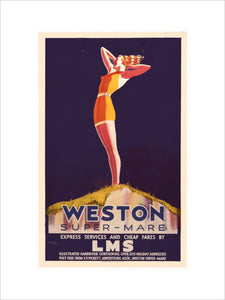 'Weston-super-Mare', LMS poster, c 1930s.