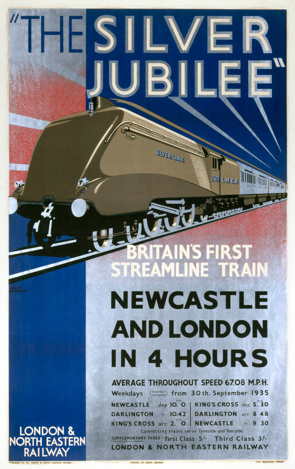 'The Silver Jubilee, Britain's First Streamline Train', LNER poster, 1935.