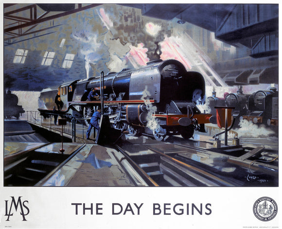 'The Day Begins', LMS poster, 1946.
