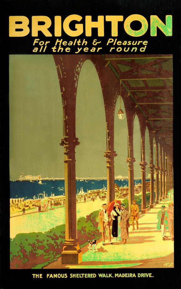 'Brighton for Health & Pleasure all the Year Round', poster, 1920s.