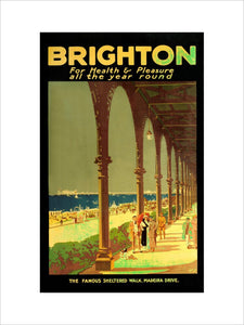 'Brighton for Health & Pleasure all the Year Round', poster, 1920s.