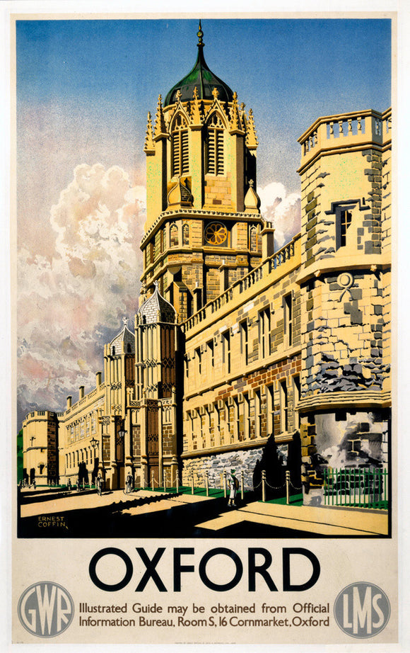 'Oxford', GWR/LMS poster, 1938.