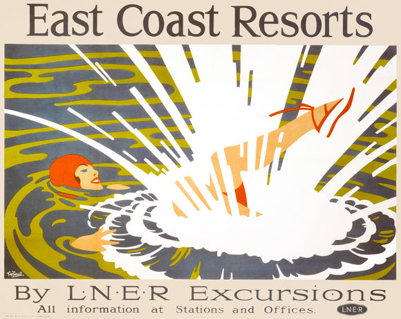 'East Coast Resorts', LNER poster, 1935.