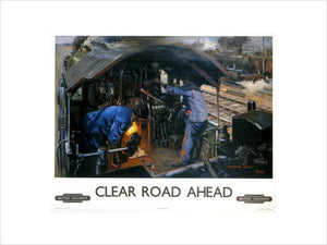 'Clear Road Ahead', BR poster, 1950s.