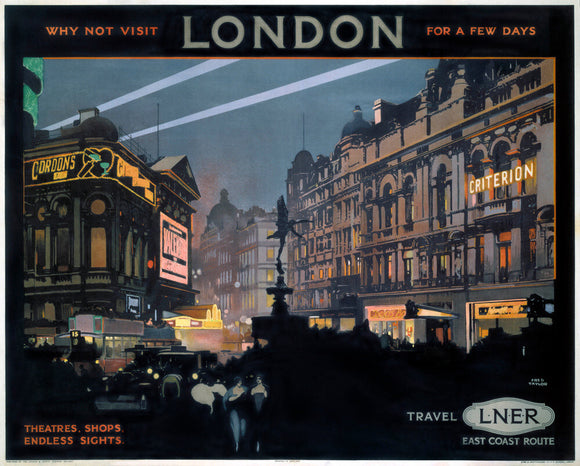 'Piccadilly Circus', LNER poster, 1923-1947.