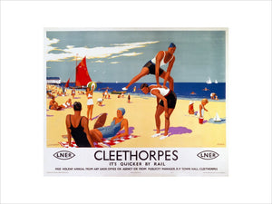 'Cleethorpes: It's Quicker by Rail', LNER poster, 1941.