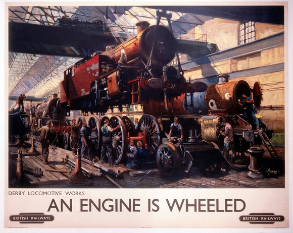 'An Engine is Wheeled', BR poster, 1950s.