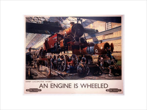 'An Engine is Wheeled', BR poster, 1950s.