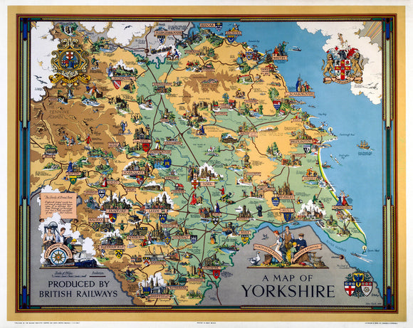 'A Map of Yorkshire', BR poster, 1949.
