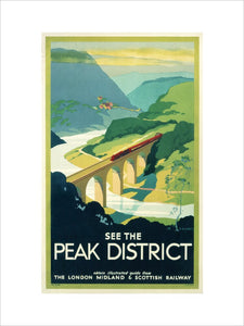 'See the Peak District', LMS poster, 1923-1947.
