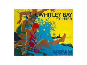 'Whitley Bay by LNER', LNER poster, c 1930s.