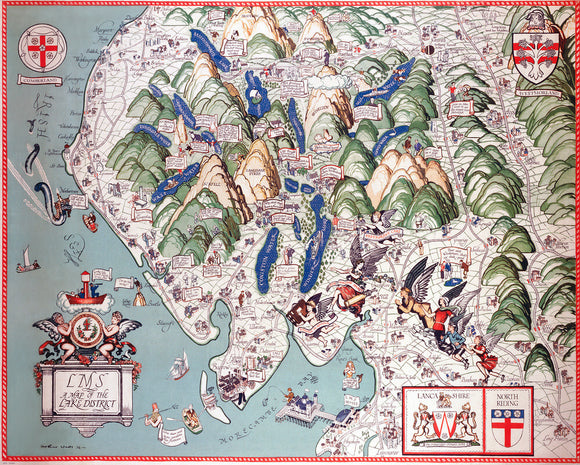 'A Map of the Lake District', LMS poster, 1923-1947.