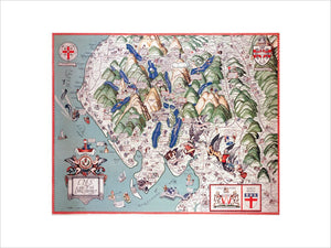 'A Map of the Lake District', LMS poster, 1923-1947.