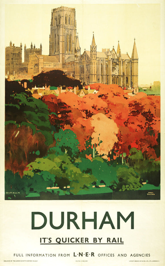 'Durham', LNER poster, 1923-1947.