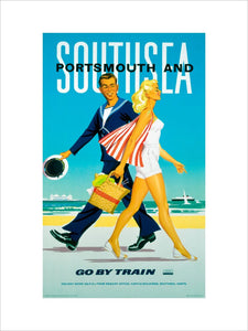 'Southsea and Portsmouth', BR poster, 1962.
