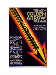 'The New Golden Arrow Pullman', SR poster, 1929.
