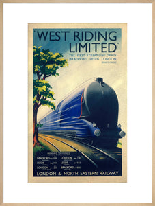 'West Riding Limited', LNER poster, 1938.