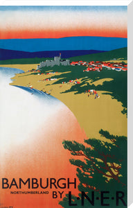 'Bamburgh by LNER', LNER poster, 1936.