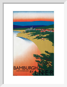 'Bamburgh by LNER', LNER poster, 1936.