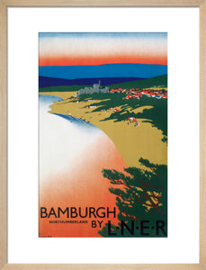 'Bamburgh by LNER', LNER poster, 1936.