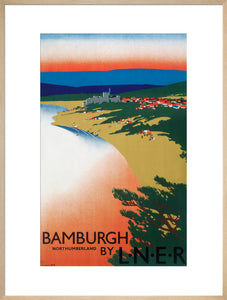'Bamburgh by LNER', LNER poster, 1936.