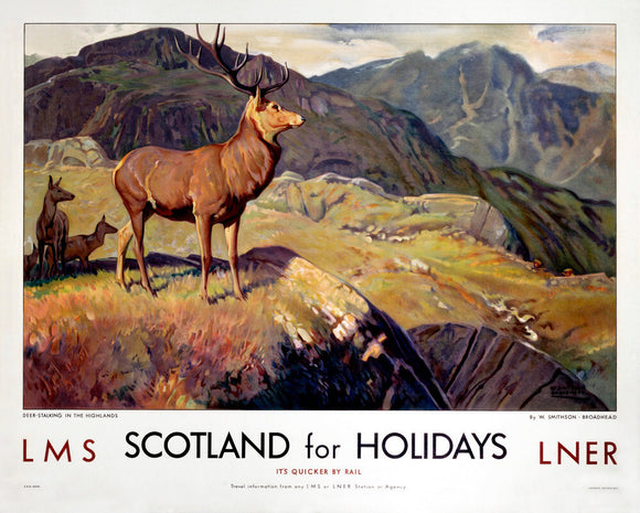 'Scotland for Holidays', LMS/LNER poster, 1923-1947.